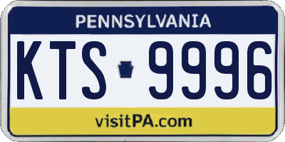 PA license plate KTS9996