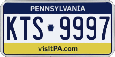 PA license plate KTS9997