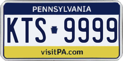 PA license plate KTS9999