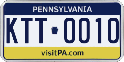 PA license plate KTT0010