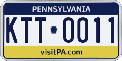PA license plate KTT0011