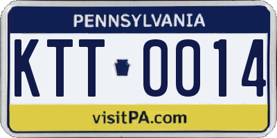 PA license plate KTT0014