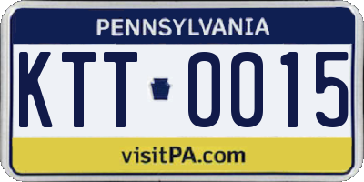 PA license plate KTT0015