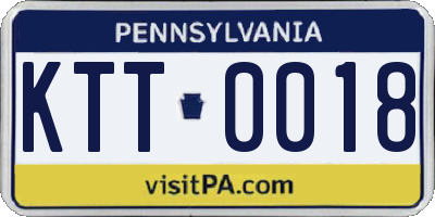 PA license plate KTT0018