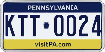 PA license plate KTT0024