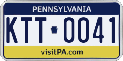 PA license plate KTT0041
