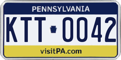 PA license plate KTT0042