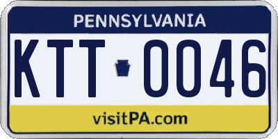 PA license plate KTT0046