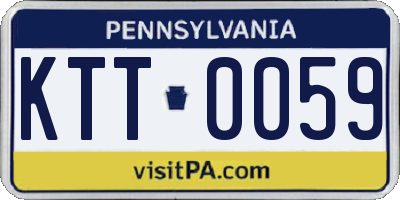 PA license plate KTT0059