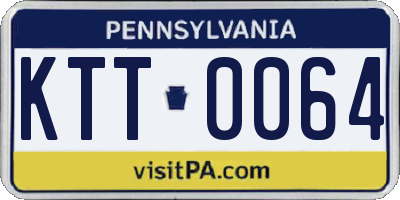 PA license plate KTT0064