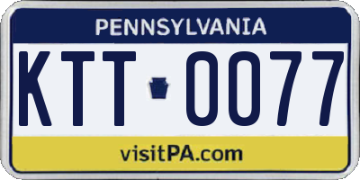 PA license plate KTT0077