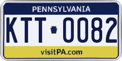 PA license plate KTT0082