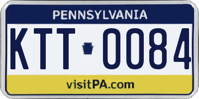 PA license plate KTT0084