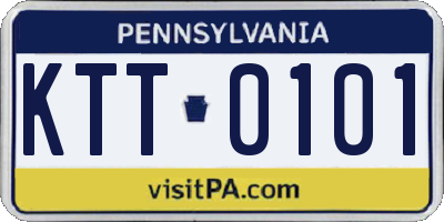 PA license plate KTT0101