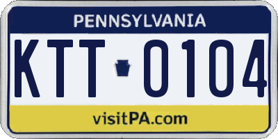 PA license plate KTT0104