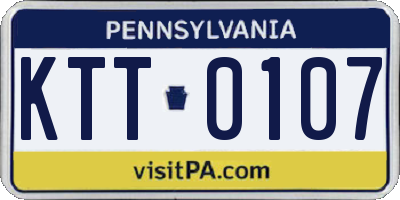 PA license plate KTT0107