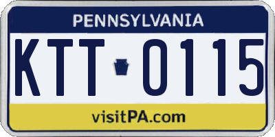 PA license plate KTT0115