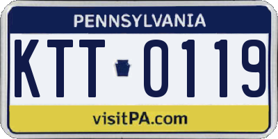 PA license plate KTT0119