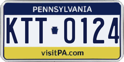PA license plate KTT0124