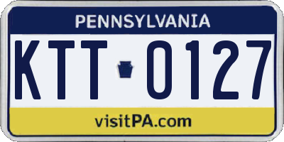 PA license plate KTT0127