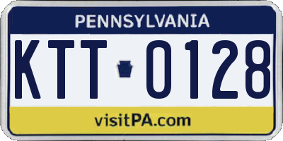 PA license plate KTT0128