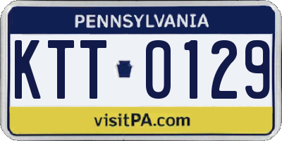PA license plate KTT0129
