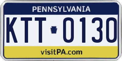 PA license plate KTT0130