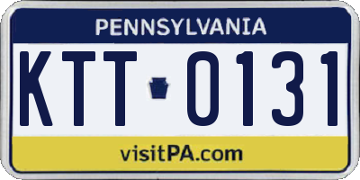 PA license plate KTT0131