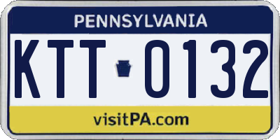PA license plate KTT0132
