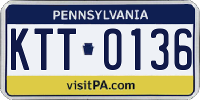 PA license plate KTT0136