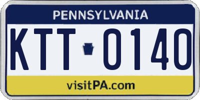 PA license plate KTT0140