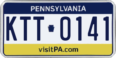 PA license plate KTT0141