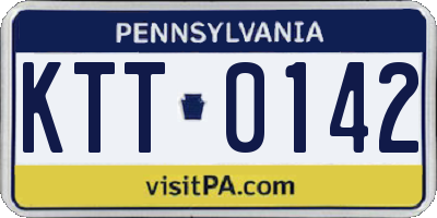 PA license plate KTT0142