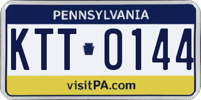 PA license plate KTT0144