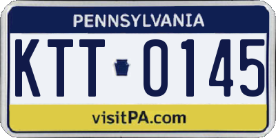 PA license plate KTT0145