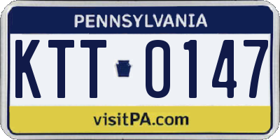 PA license plate KTT0147
