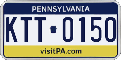 PA license plate KTT0150