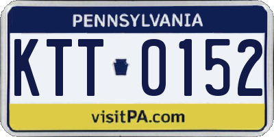 PA license plate KTT0152