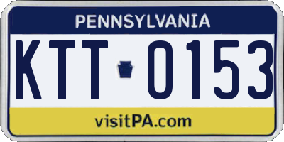 PA license plate KTT0153