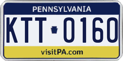 PA license plate KTT0160