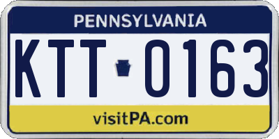 PA license plate KTT0163