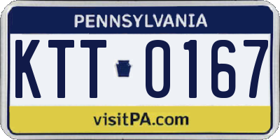 PA license plate KTT0167