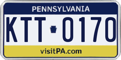 PA license plate KTT0170