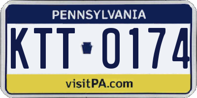 PA license plate KTT0174