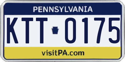 PA license plate KTT0175