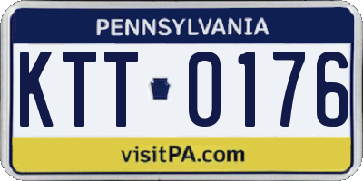 PA license plate KTT0176