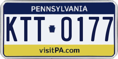 PA license plate KTT0177