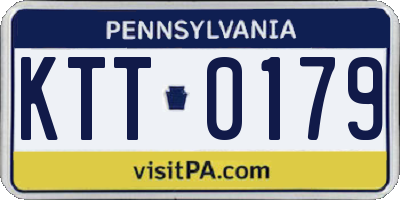 PA license plate KTT0179