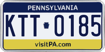 PA license plate KTT0185