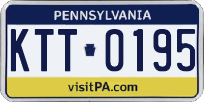 PA license plate KTT0195